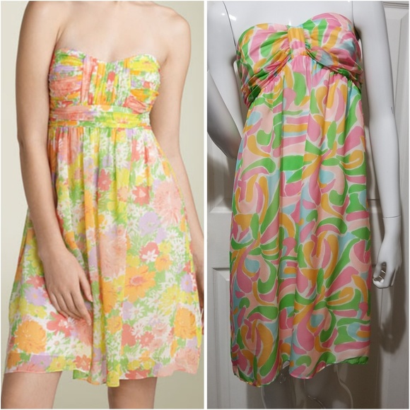 Shoshanna Dresses & Skirts - ❌SOLD🎀NWOT🎀 Shoshanna Strapless Silk Print Dress